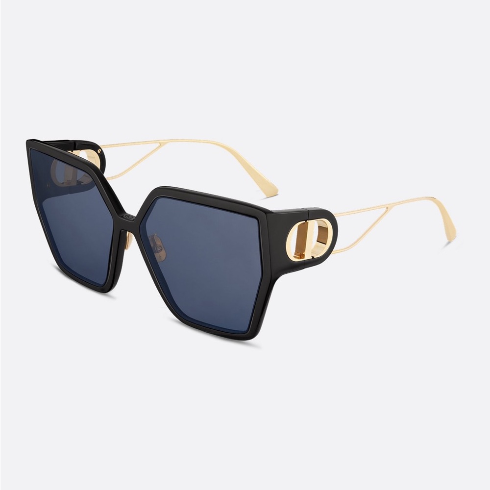 Dior Black and Gold Geometric Sunglasses